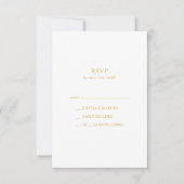 Klassisches Minimalistisch Navy Blue | Gold RSVP C (Vorderseite)
