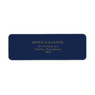 Klassisches Minimalistisch Navy Blue Gold-Rücks