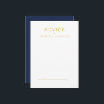 Klassisches Minimalistisch Navy Blue | Goldhochzei Hinweiskarte<br><div class="desc">Dieses klassische minimalistische Marineblau | Goldene Hochzeitsratenkarte ist ideal für eine einfache moderne romantische und elegante Hochzeit. Die dunkelmarineblaue Farbpalette und die minimale Vintage Typografie verleihen ihr eine elegante formale Touch. Das Design ist flexibel und eignet sich perfekt für einen zeitgenössischen Abend, Frühjahr, Herbst, Sommer oder Winterhochzeit. Behalt es so,...</div>