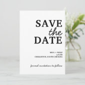 Klassisches Minimalistisch Save The Date (Stehend Vorderseite)