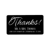 Klassisches Minimalistisch | Silberdank Rücksendea Adressaufkleber (Vorne)