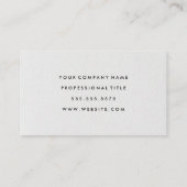 Klassisches Minimalistisch | Textur aus weißem Sto Visitenkarte (Rückseite)