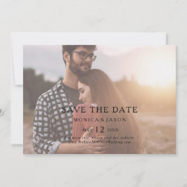 Klassisches Minimalistisch verblasstes Foto horizo Save The Date