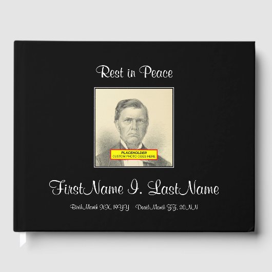 Klassisches, Minimalistisches Begräbnis/Gästebuch Gästebuch (Vorderseite)