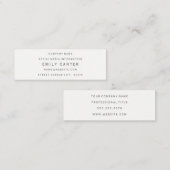 Klassisches Minimalistisches Beruflich Mini Visitenkarte (Vorne/Hinten)