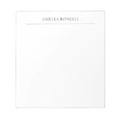 Klassisches Minimalistisches Beruflich Notizblock (Vorderseite)