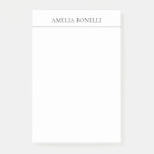 Klassisches Minimalistisches Beruflich Post-it Klebezettel (Vorderseite)