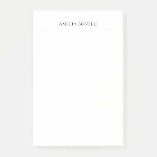 Klassisches Minimalistisches Beruflich Schlicht Post-it Klebezettel (Vorderseite)