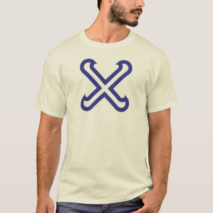 Klassisches minimalistisches Buchstaben-X-Monogram T-Shirt