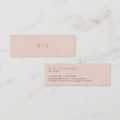 Klassisches Minimalistisches erröten Mini Visitenkarte (Vorne/Hinten)