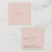 Klassisches Minimalistisches erröten Quadratische Visitenkarte (Vorne/Hinten)