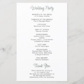 Klassisches Minimalistisches Eukalyptus-Hochzeitsp (Rückseite)