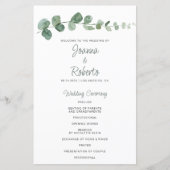 Klassisches Minimalistisches Eukalyptus-Hochzeitsp (Vorderseite)