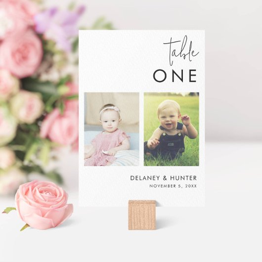 Klassisches Minimalistisches Foto bearbeitbar Tischnummer