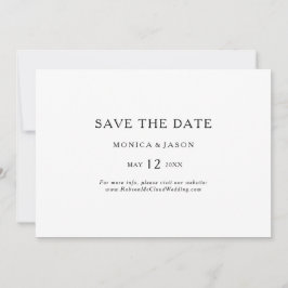 Klassisches Minimalistisches Foto Horizontal Save The Date