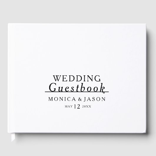 Klassisches Minimalistisches Gästebuch (Vorderseite)