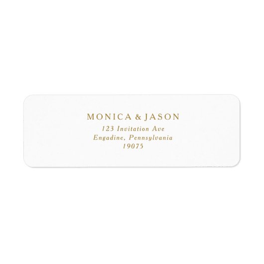 Klassisches Minimalistisches Gold-Rücksendezeichen (Vorne)