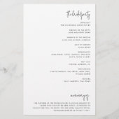 Klassisches Minimalistisches Hochzeitspapier Flyer (Hinten)