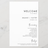 Klassisches Minimalistisches Hochzeitspapier Flyer (Vorne)