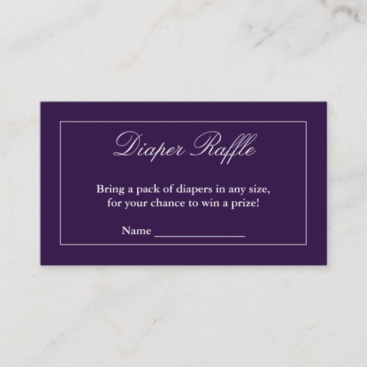 Klassisches Minimalistisches Lila Windelrad Begleitkarte (Vorderseite)