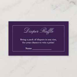 Klassisches Minimalistisches Lila Windelrad Begleitkarte