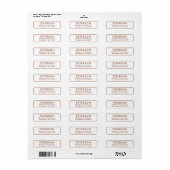 Klassisches minimalistisches Rücksendeadressetiket (Vorne)