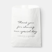 Klassisches Minimalistisches Skript White Vielen D Geschenktütchen (Vorderseite)