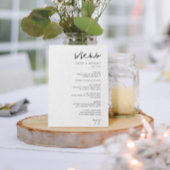 Klassisches Minimalistisches Skriptmenü mit Schwar Flyer