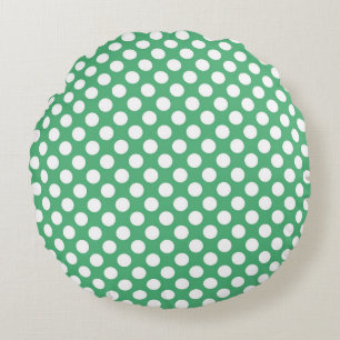 Klassisches mittelgroßes Polka-Punkt-Nahtlos-Muste Rundes Kissen