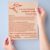 Klassisches Modell, plastischer Chirurg, plastisch Flyer (Hand)