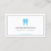 Klassisches Modern Dentist Tooth Logo auf Weiß Visitenkarte (Vorderseite)