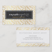 KLASSISCHES, modernes Blattmuster mit goldfarbenem Visitenkarte (Vorne/Hinten)