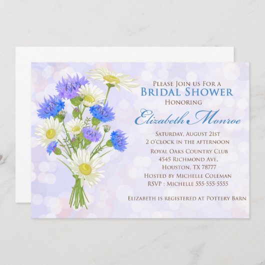 Klassisches modernes Brautparty Ivitation Einladung (Vorne/Hinten)