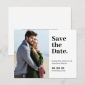 Klassisches modernes Foto Save the Date (Vorne/Hinten)
