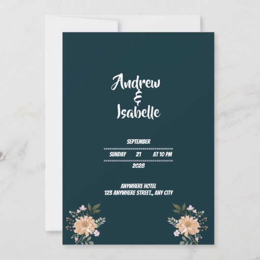 Klassisches modernes Foto Save The Date (Rückseite)