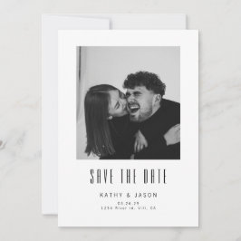 Klassisches modernes Hochzeitsfoto Save The Date