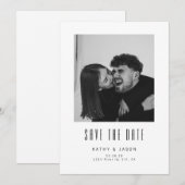 Klassisches modernes Hochzeitsfoto Save The Date (Vorne/Hinten)