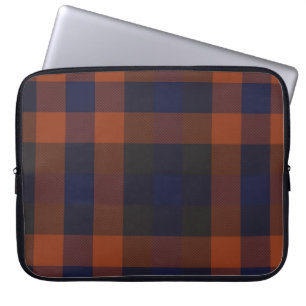 Klassisches modernes Kariertes Tartan Nahtloses Mu Laptopschutzhülle