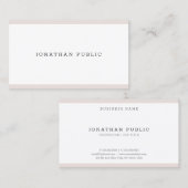Klassisches, modernes Minimaldesign Elegant Trendy Visitenkarte (Vorne/Hinten)