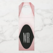 Klassisches modernes Mit Monogramm Design Flaschenanhänger (Rückseite)