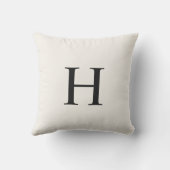 Klassisches Modernes Monogramm Kissen (Rückseite)