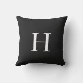 Klassisches Modernes Monogramm Kissen (Rückseite)