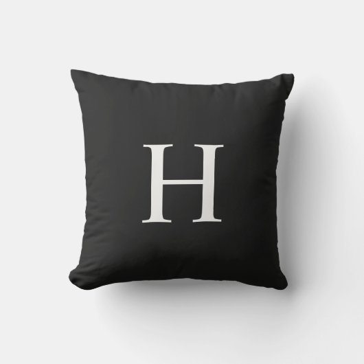 Klassisches Modernes Monogramm Kissen (Vorderseite)