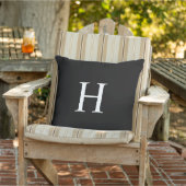 Klassisches modernes Monogramm Kissen (Stuhl )