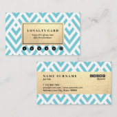 Klassisches modernes Muster Gold Accent Blue Loyal Visitenkarte (Vorne/Hinten)