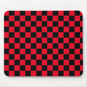 Klassisches, modernes, rotes und schwarzes Muster Mousepad