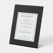 Klassisches, modernes Schwarz-Weiß-Bar Sockelschild (Vorderseite)