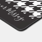 Klassisches modernes Schwarz-Weiß-Hahnentrittmuste Schreibtischunterlage (Ecke)