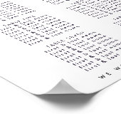 Klassisches modernes Schwarz-Weiß-Hochzeitssymbol Poster (Ecke)