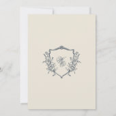 Klassisches Mongram Navy Blue Probe Dinner Einladung (Rückseite)